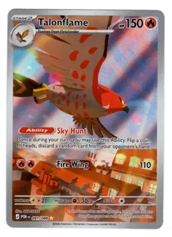 TALONFLAME 091/088 HOLO ILLUSTRATION RARE PERFECT ORDER POKEMON NM/M - Image 1