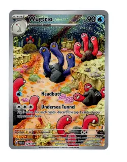 WUGTRIO 224/091 ILLUSTRATION RARE PALDEAN FATES POKEMON NM/M - Image 1