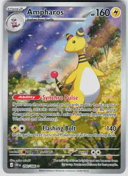 POKEMON AMPHAROS 090/086 ME04: CHAOS RISING NM/M - Image 1