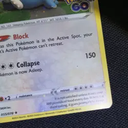 WHOLE SWIRL BLEED 🌀💫 Snorlax 055/078 Cosmos Holo Promo 2022 GO Pokemon Card - Image 3