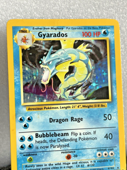 Gyarados Holo Rare Base Set 6/102 Unlimited WOTC 1999 Vintage Pokemon TCG MP - Image 3