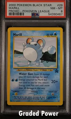 Promo Marill PSA 8 Black Star Promo #29 Pokemon - Image 1