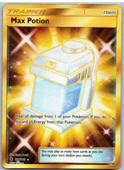 Max Potion (Secret) 164/145 Holo Secret Rare Guardians Rising Pokemon - Image 1
