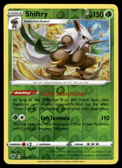 SHIFTRY - 012/185 Rare Vivid Voltage Pokemon Reverse Holo NM - Image 1
