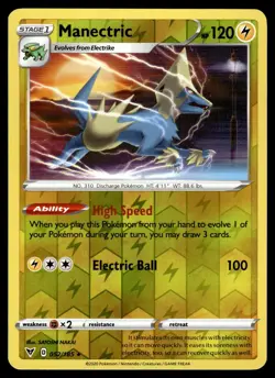 MANECTRIC - 052/185 Rare Vivid Voltage Pokemon Reverse Holo NM - Image 1