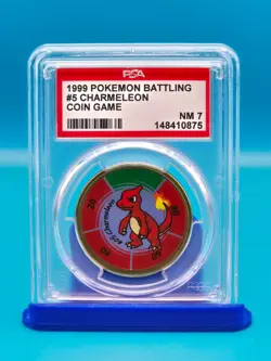 PSA 7 - 1999 POKEMON BATTLING COIN GAME 5 CHARMELEON - Image 1