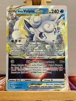 Alola-Vulpix VSTAR 034/195 Silberne Sturmwinde Deutsch NM Pokemon - Image 1