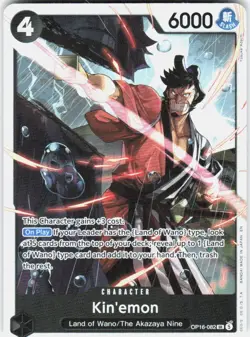ONE PIECE KIN'EMON OP16-082 THE TIME OF BATTLE FOIL NM/M - Image 1
