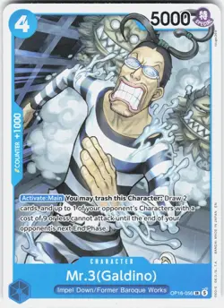 ONE PIECE MR.3(GALDINO) (056) OP16-056 THE TIME OF BATTLE FOIL NM/M - Image 1