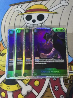 Dracula Mihawk Op12-030 SR One Piece Card Game English NM X4 Playset - Image 1