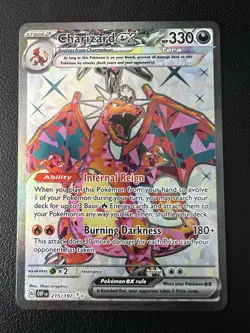 Pokemon TCG Charizard EX 215/197 Obsidian Flames 2023 Ultra Rare NM - Image 1