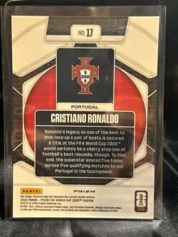 Cristiano Ronaldo #17 2026 Panini Prizm FIFA World Cup Trophy Hunting - Image 2