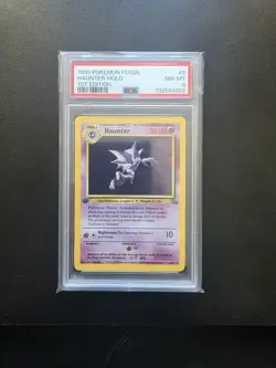 Pokemon TCG Haunter Holo Rare 1st Edition Fossil 6/62 PSA 8 NM - Image 1