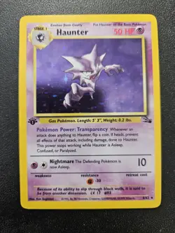 Pokemon 1st Edition Fossil Haunter Holo Rare 6/62 EXC-NEAR MINT - Image 1