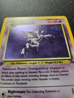 Pokemon 1st Edition Fossil Haunter Holo Rare 6/62 EXC-NEAR MINT - Image 2