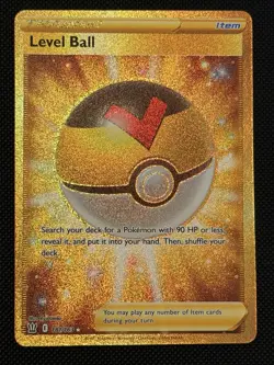 Level Ball 181/163 Gold Secret Rare Battle Styles Pokemon Card Mint - Image 1