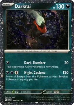 Darkrai (Cosmos Holo) Holo Rare Miscellaneous Cards & Products 136/197 NM - Image 1