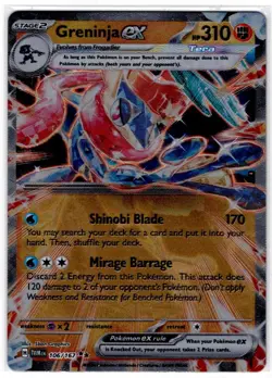 Greninja ex (GameStop Metal Card) 106/167 Pokemon NM - Image 1