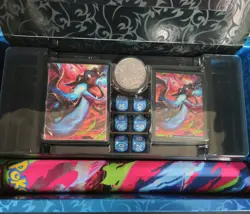 Mega Charizard x EX & Oricorio EX (2) Promo Cards UPC Box With All Accessories - Image 3