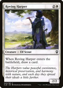[MTG] Roving Harper (Foil) (040) (CLB) NM - Image 1