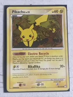 Pokemon Pikachu TCG Mysterious Treasures Card 94/123 Regular Common - Image 1