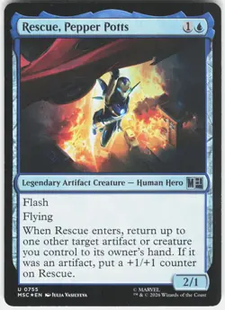 MAGIC MTG RESCUE, PEPPER POTTS 755 COMMANDER: MARVEL SUPER HEROES FOIL - Image 1
