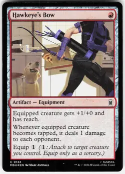 MAGIC MTG HAWKEYE'S BOW 132 MARVEL SUPER HEROES FOIL - Image 1