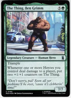 MAGIC MTG THE THING, BEN GRIMM 190 MARVEL SUPER HEROES FOIL - Image 1