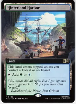 MAGIC MTG HINTERLAND HARBOR (EXTENDED ART) 480 COMMANDER: MARVEL SUPER HEROES - Image 1