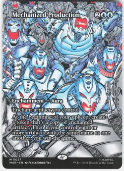 MAGIC MTG MECHANIZED PRODUCTION (BORDERLESS) 57 MARVEL UNIVERSE ETERNAL-LEGAL - Image 1