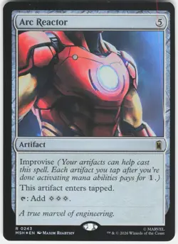 MAGIC MTG ARC REACTOR 243 MARVEL SUPER HEROES FOIL - Image 1