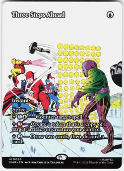 MAGIC MTG THREE STEPS AHEAD (BORDERLESS) 62 MARVEL UNIVERSE ETERNAL-LEGAL - Image 1