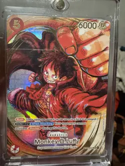 One Piece Card Signed Monkey D Luffy ST01-012 SR Oda Signature OP05 Japanese NM - Image 1