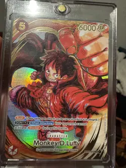 One Piece Card Signed Monkey D Luffy ST01-012 SR Oda Signature OP05 Japanese NM - Image 3