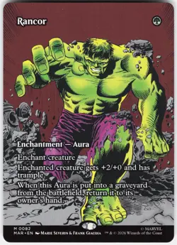 MAGIC MTG RANCOR (BORDERLESS) 82 MARVEL UNIVERSE ETERNAL-LEGAL - Image 1