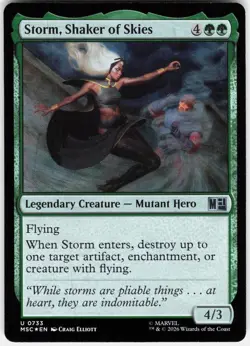 MAGIC MTG STORM, SHAKER OF SKIES 733 COMMANDER: MARVEL SUPER HEROES FOIL - Image 1