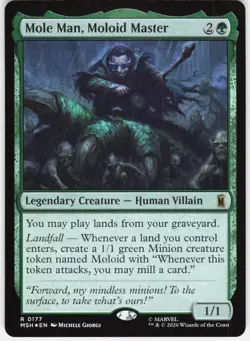 MAGIC MTG MOLE MAN, MOLOID MASTER 177 MARVEL SUPER HEROES - Image 1