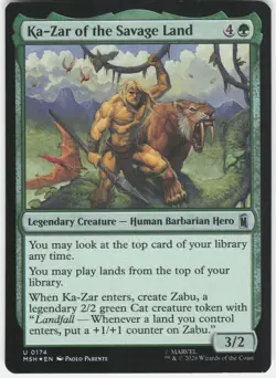 MAGIC MTG KA-ZAR OF THE SAVAGE LAND 174 MARVEL SUPER HEROES FOIL - Image 1