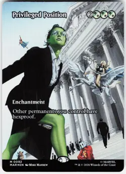 MAGIC MTG PRIVILEGED POSITION (BORDERLESS) 92 MARVEL UNIVERSE ETERNAL-LEGAL FOIL - Image 1