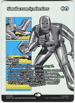 MAGIC MTG SIMULACRUM SYNTHESIZER (BORDERLESS) 61 MARVEL UNIVERSE ETERNAL-LEGAL - Image 1