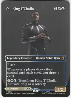 MAGIC MTG KING T'CHALLA (BORDERLESS) (0373) 373 MARVEL SUPER HEROES - Image 1