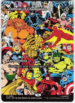 MAGIC MTG ANTHEM OF CHAMPIONS (BORDERLESS) 85 MARVEL UNIVERSE ETERNAL-LEGAL - Image 1