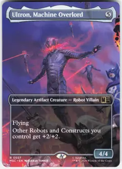 MAGIC MTG ULTRON, MACHINE OVERLORD BORDERLESS 507 COMMANDER: MARVEL SUPER HEROES - Image 1