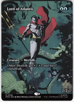 MAGIC MTG LORD OF ATLANTIS (BORDERLESS) 56 MARVEL UNIVERSE ETERNAL-LEGAL - Image 1