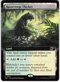 MAGIC MTG RAZORVERGE THICKET (EXTENDED ART) 487 COMMANDER: MARVEL SUPER HEROES - Image 1