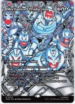 MAGIC MTG MECHANIZED PRODUCTION (BORDERLESS) 57 MARVEL UNIVERSE ETERNAL-LEGAL - Image 1