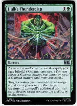 MAGIC MTG HULK'S THUNDERCLAP 725 COMMANDER: MARVEL SUPER HEROES FOIL - Image 1