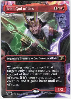 MAGIC MTG LOKI, GOD OF LIES (BORDERLESS) 512 COMMANDER: MARVEL SUPER HEROES - Image 1