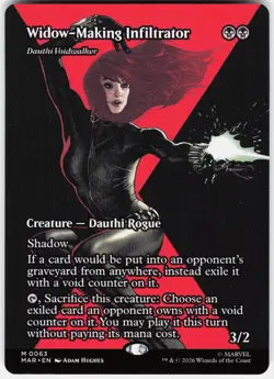 MAGIC MTG WIDOW-MAKING INFILTRATOR DAUTHI VOIDWALKER BORDERLESS 63 MARVEL UNIVER - Image 1