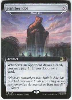 MAGIC MTG PANTHER IDOL MIND'S EYE EXTENDED ART 447 COMMANDER MARVEL SUPER HEROES - Image 1